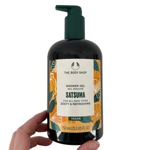The Body Shop Satsuma Shower Gel 750 mL/25.3 fl oz Jumbo‎ Pump Vegan Zesty New